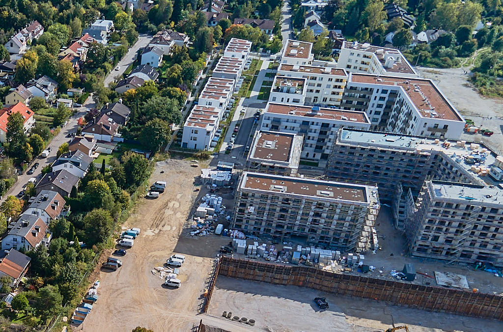 01.10.2021 - Groß-Baustelle Alexisquartier in München Neuperlach