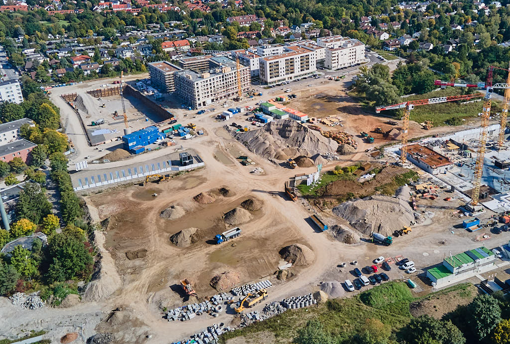 01.10.2021 - Baustelle Pandionverde und Alexisquartier in Neuperlach