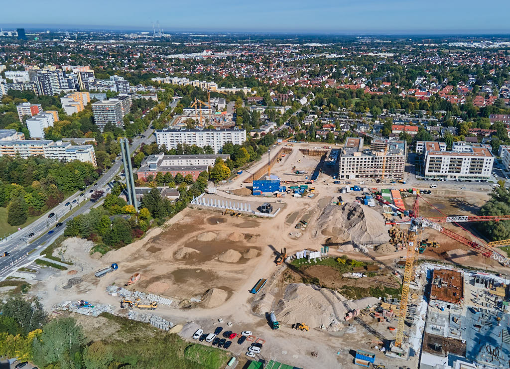 01.10.2021 - Baustelle Pandionverde und Alexisquartier in Neuperlach