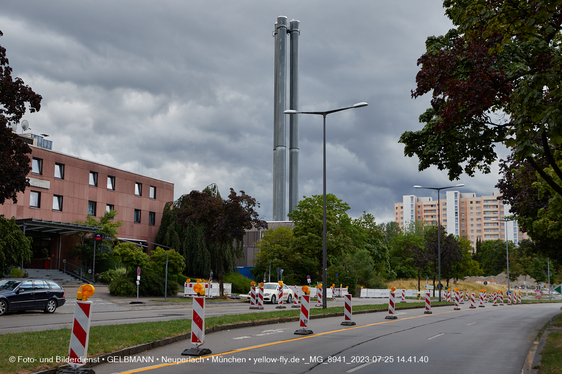 25.07.2023 - Zufahrtswege ins Alexisquartier in Neuperlach