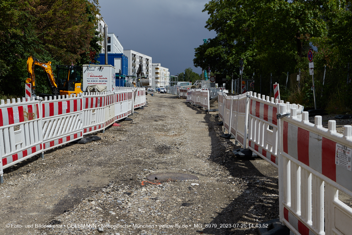 25.07.2023 - Zufahrtswege ins Alexisquartier in Neuperlach