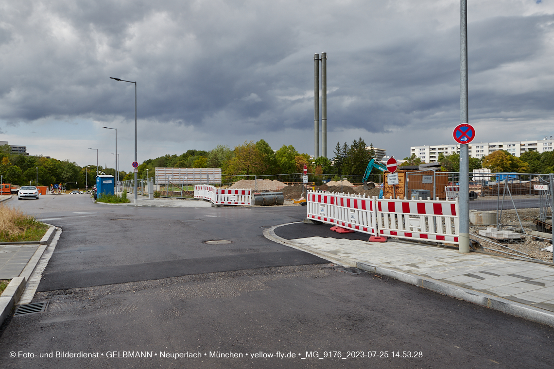 25.07.2023 - Zufahrtswege ins Alexisquartier in Neuperlach