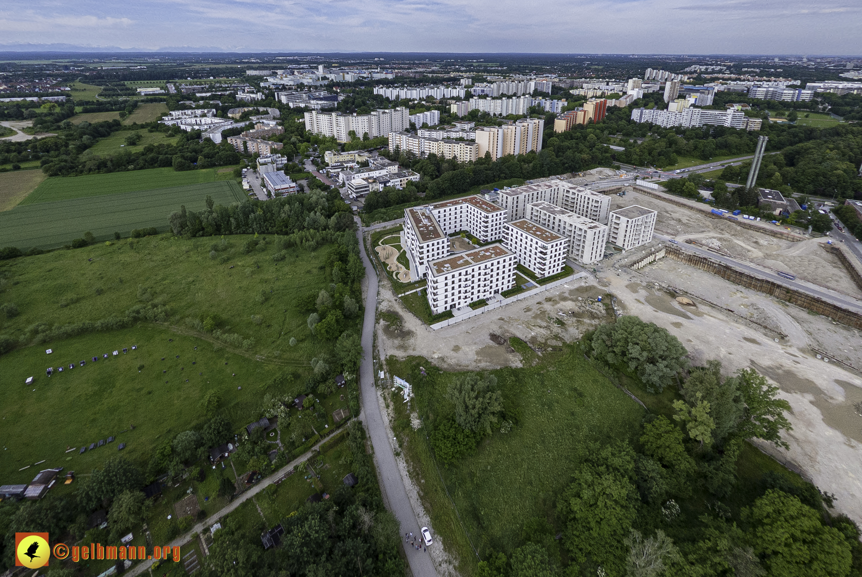 06.06.2024 - Luftbilder der Baustelle Alexisquartier und Pandion Verde in Neuperlach