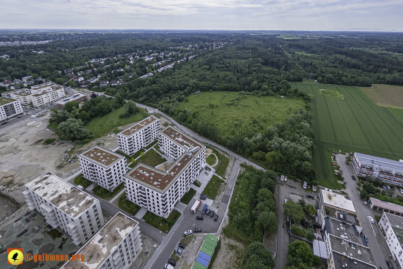 06.06.2024 - Luftbilder der Baustelle Alexisquartier und Pandion Verde in Neuperlach