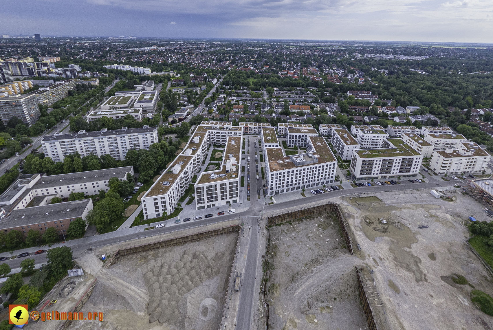 06.06.2024 - Luftbilder der Baustelle Alexisquartier und Pandion Verde in Neuperlach