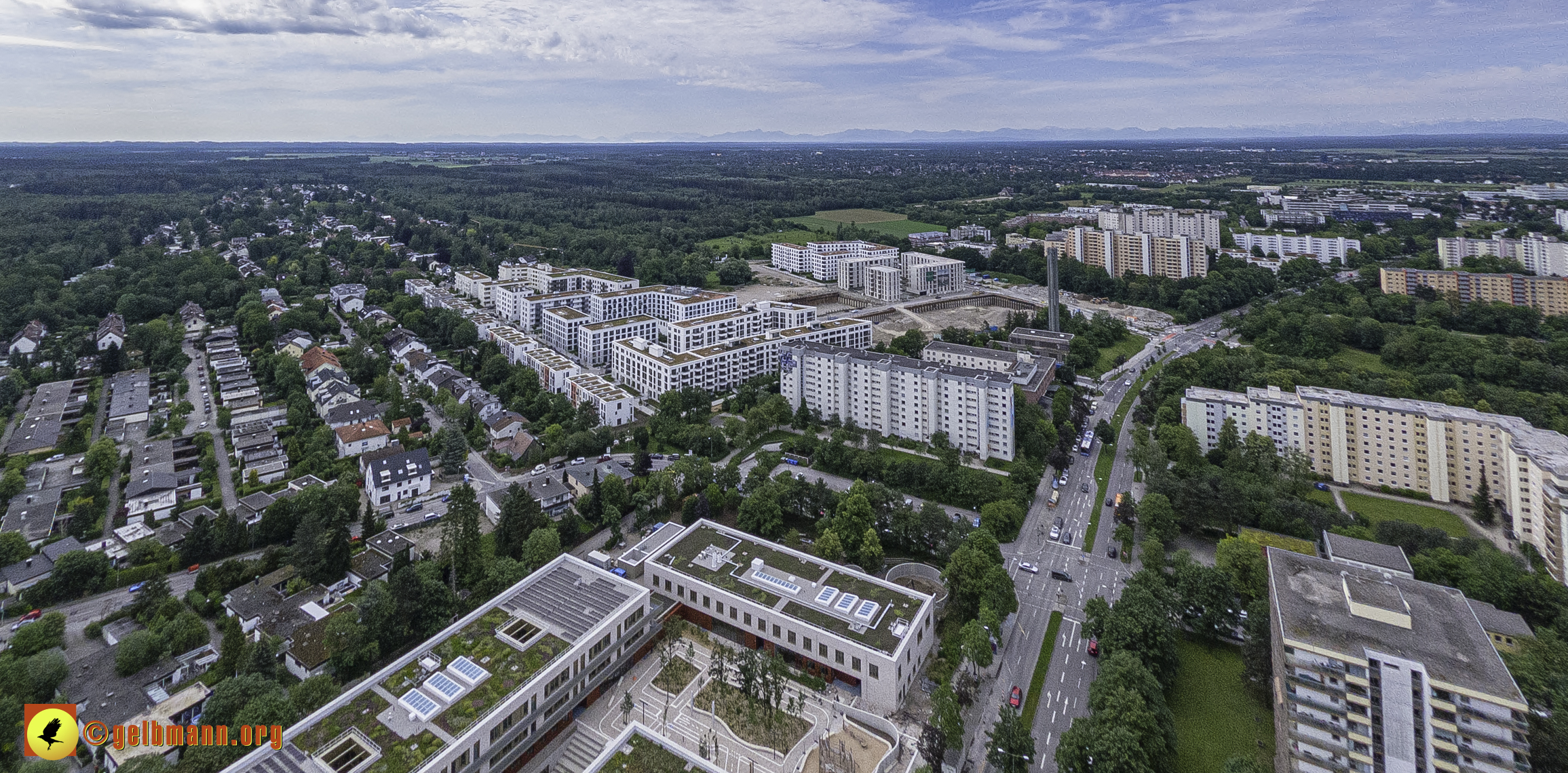 06.06.2024 - Luftbilder der Baustelle Alexisquartier und Pandion Verde in Neuperlach