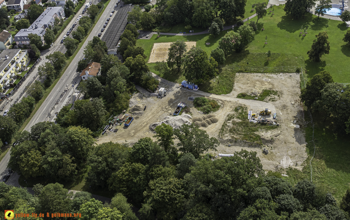 22.08.2024 - der Ostpark und die Geothermiebaustelle in Neuperlach