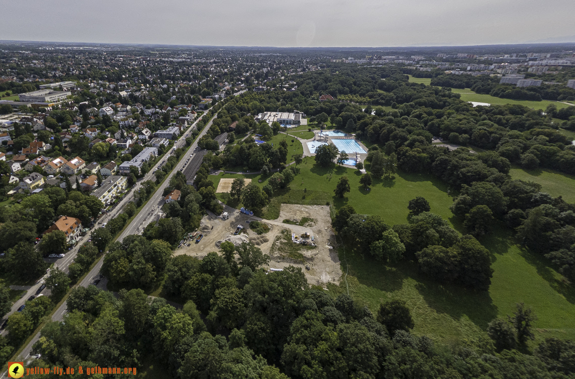 22.08.2024 - der Ostpark und die Geothermiebaustelle in Neuperlach