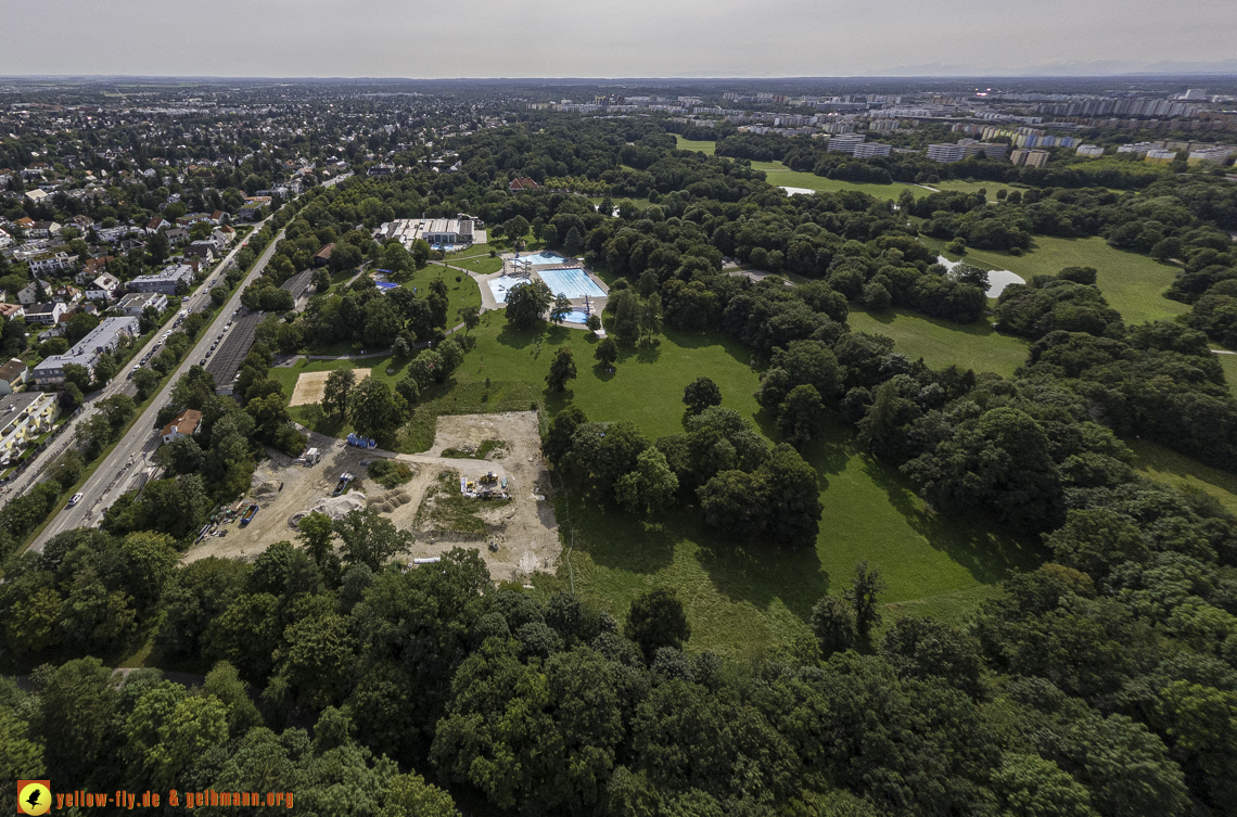 22.08.2024 - der Ostpark und die Geothermiebaustelle in Neuperlach