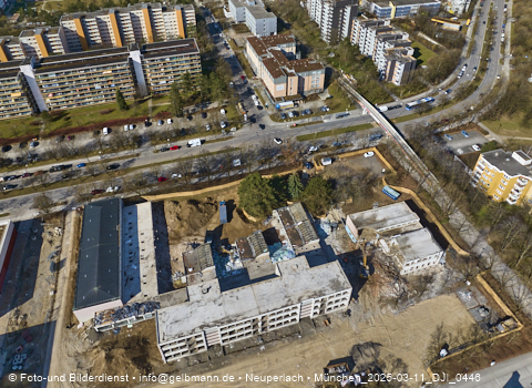 11.03.2025 - Marx-Zentrum, Studentenwohnheim, Wohnanlage Karl-Marx-Ring 52-62, KMR 53-57c Umgebung