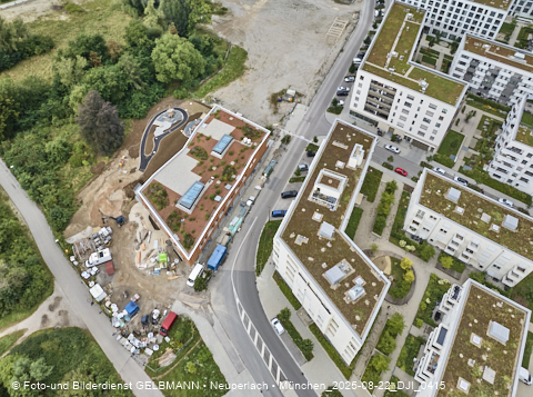 Luftbilder der Baustelle Alexisquartier in Neuperlach