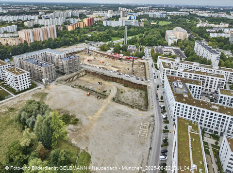 Luftbilder der Baustelle Alexisquartier in Neuperlach
