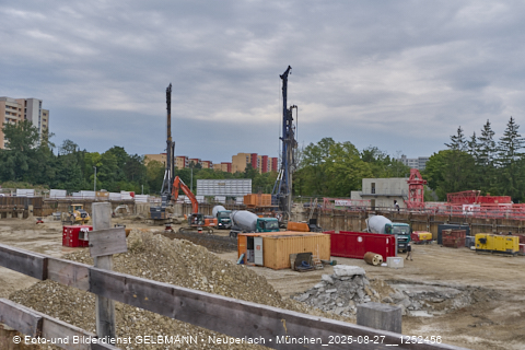 27.08.2025 - DEMOS-Baustelle und BayernHeim-Baustelle Alexiqauartier in Neuperlach