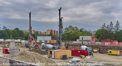 27.08.2025 - DEMOS-Baustelle und BayernHeim-Baustelle Alexiqauartier in Neuperlach
