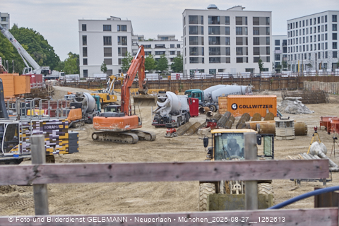 27.08.2025 - DEMOS-Baustelle und BayernHeim-Baustelle Alexiqauartier in Neuperlach