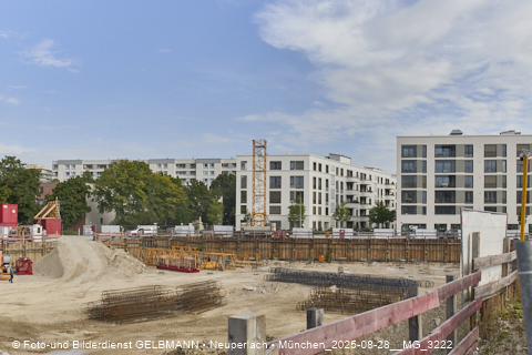 28.08.2025 - DEMOS-Baustelle und BayernHeim-Baustelle Alexiqauartier und BayernHeim in Neuperlach