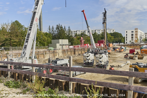 28.08.2025 - DEMOS-Baustelle und BayernHeim-Baustelle Alexiqauartier und BayernHeim in Neuperlach