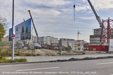 28.08.2025 - DEMOS-Baustelle und BayernHeim-Baustelle Alexiqauartier und BayernHeim in Neuperlach