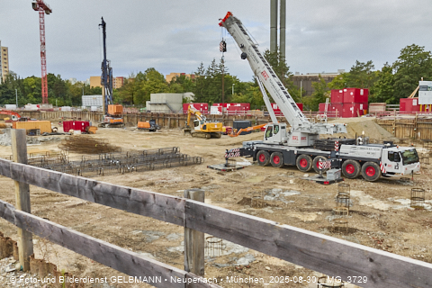 30.08.2025 - DEMOS-Baustelle und BayernHeim-Baustelle Alexiqauartier und BayernHeim in Neuperlach