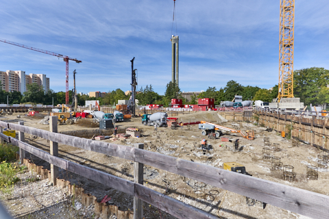 03.09.2025 - DEMOS-Baustelle und BayernHeim-Baustelle Alexiqauartier und BayernHeim in Neuperlach