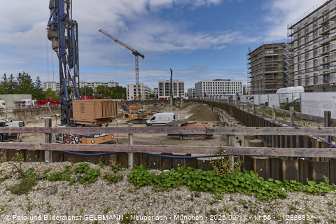 Baustelle Alexisquartier und BayernHeim in Neuperlach