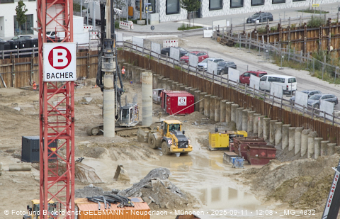 Baustelle Alexisquartier und BayernHeim in Neuperlach