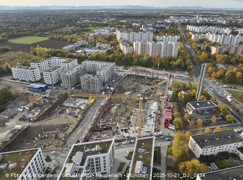Baustelle Alexisquartier und BayernHeim in Neuperlach