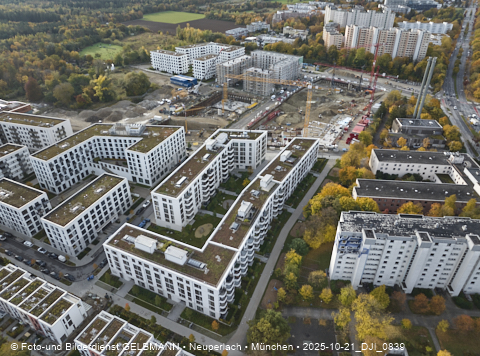 Baustelle Alexisquartier und BayernHeim in Neuperlach