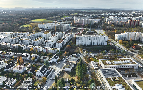 Baustelle Alexisquartier und BayernHeim in Neuperlach