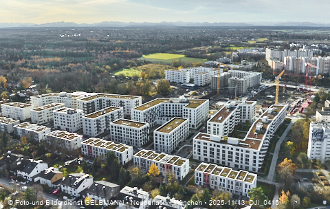 Baustelle Alexisquartier und BayernHeim in Neuperlach