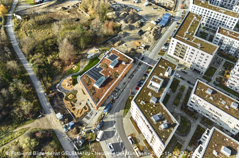 Baustelle Alexisquartier und BayernHeim in Neuperlach