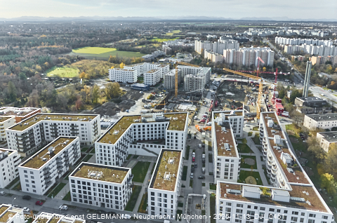 Baustelle Alexisquartier und BayernHeim in Neuperlach